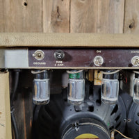 Fender Twin Amp 1963 – Smooth Blonde Tolex, Brown Panel, Original Transformers - Mahar's Vintage Guitars