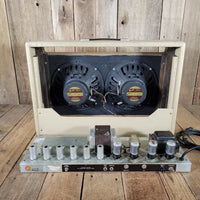 Fender Twin Amp 1963 – Smooth Blonde Tolex, Brown Panel, Original Transformers - Mahar's Vintage Guitars