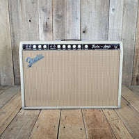 Fender Twin Amp 1963 – Smooth Blonde Tolex, Brown Panel, Original Transformers - Mahar's Vintage Guitars