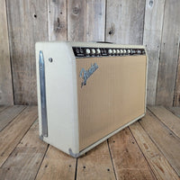 Fender Twin Amp 1963 – Smooth Blonde Tolex, Brown Panel, Original Transformers - Mahar's Vintage Guitars