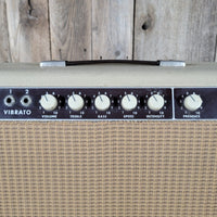 Fender Twin Amp 1963 – Smooth Blonde Tolex, Brown Panel, Original Transformers - Mahar's Vintage Guitars