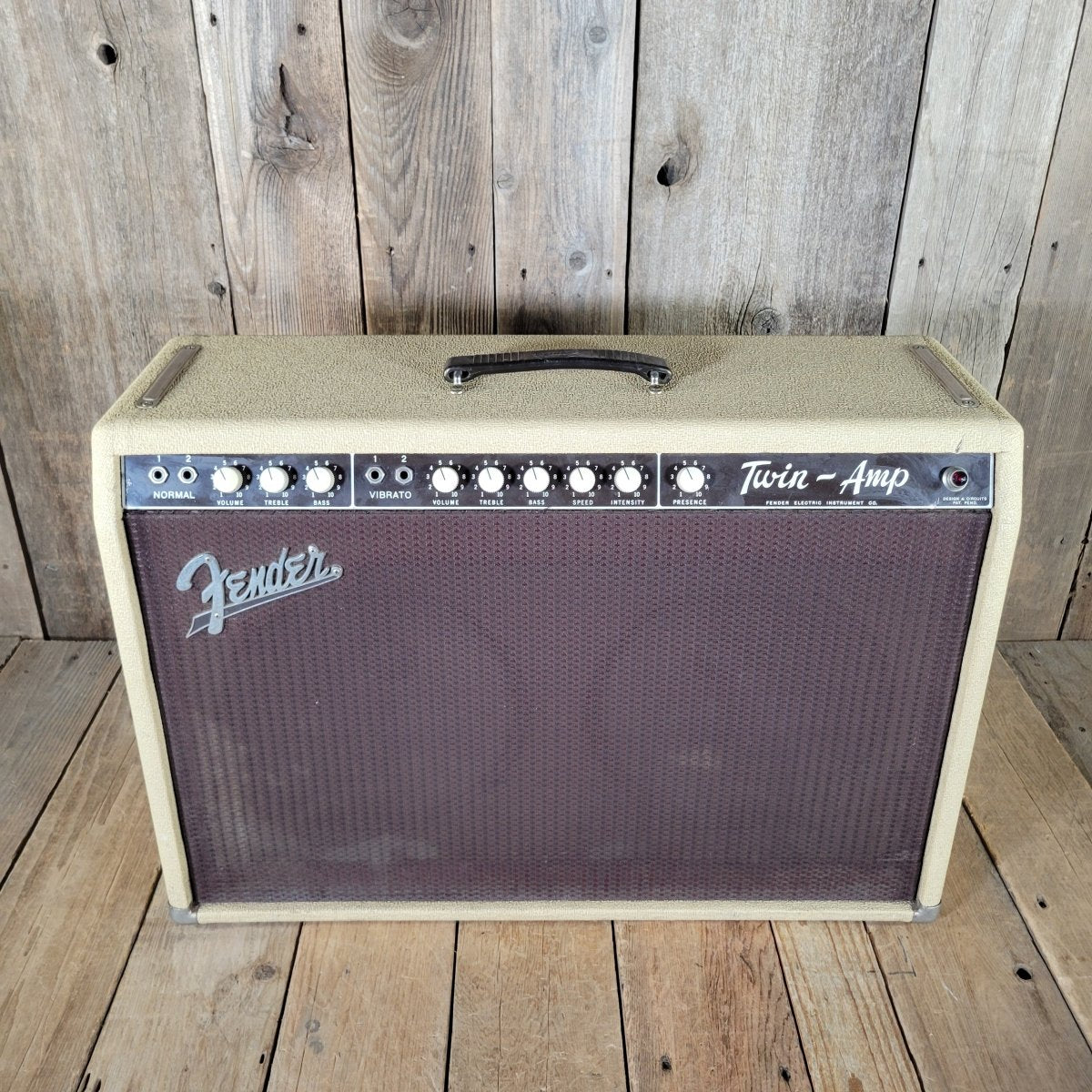 Fender Twin Amp 6G8 Rough Blonde Tolex 1961 – Vintage Pre - CBS Guitar Amplifier - Mahar's Vintage Guitars
