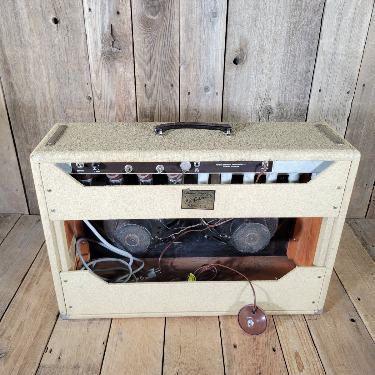 Fender Twin Amp 6G8 Rough Blonde Tolex 1961 – Vintage Pre - CBS Guitar Amplifier - Mahar's Vintage Guitars