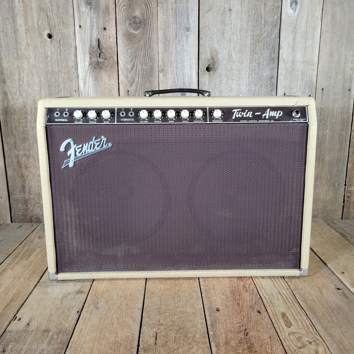 Fender Twin Amp 6G8 Rough Blonde Tolex 1961 – Vintage Pre - CBS Guitar Amplifier - Mahar's Vintage Guitars