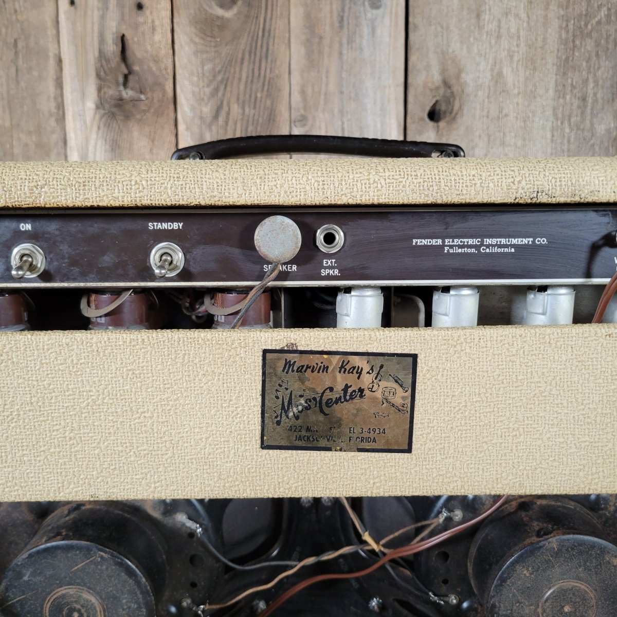 Fender Twin Amp 6G8 Rough Blonde Tolex 1961 – Vintage Pre - CBS Guitar Amplifier - Mahar's Vintage Guitars