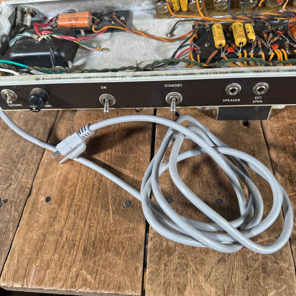 Fender Twin Amp 6G8 Rough Blonde Tolex 1961 – Vintage Pre - CBS Guitar Amplifier - Mahar's Vintage Guitars