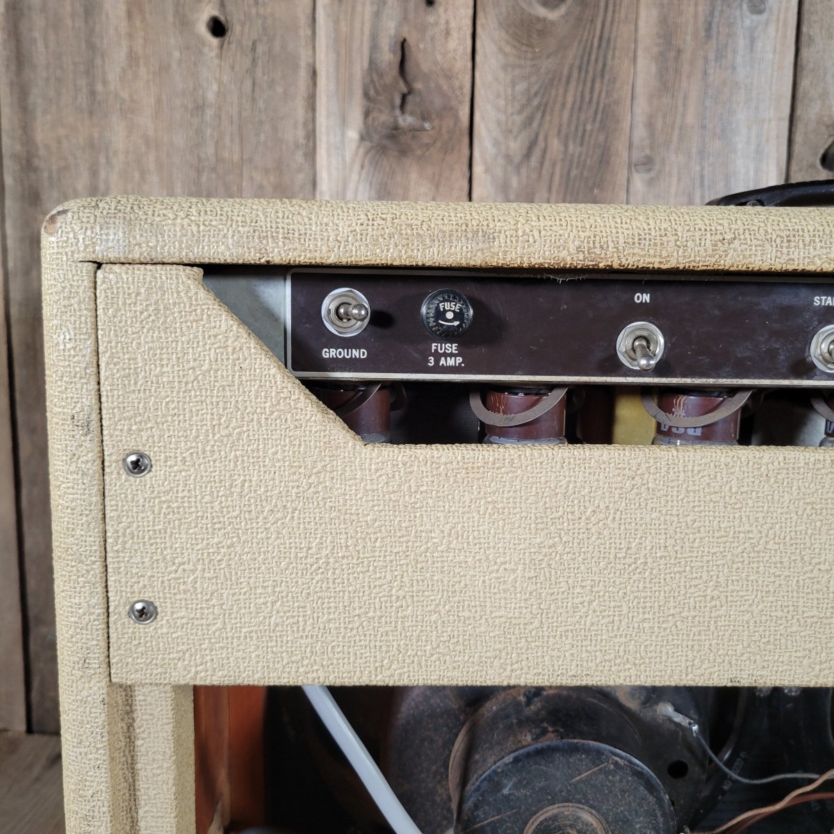 Fender Twin Amp 6G8 Rough Blonde Tolex 1961 – Vintage Pre - CBS Guitar Amplifier - Mahar's Vintage Guitars