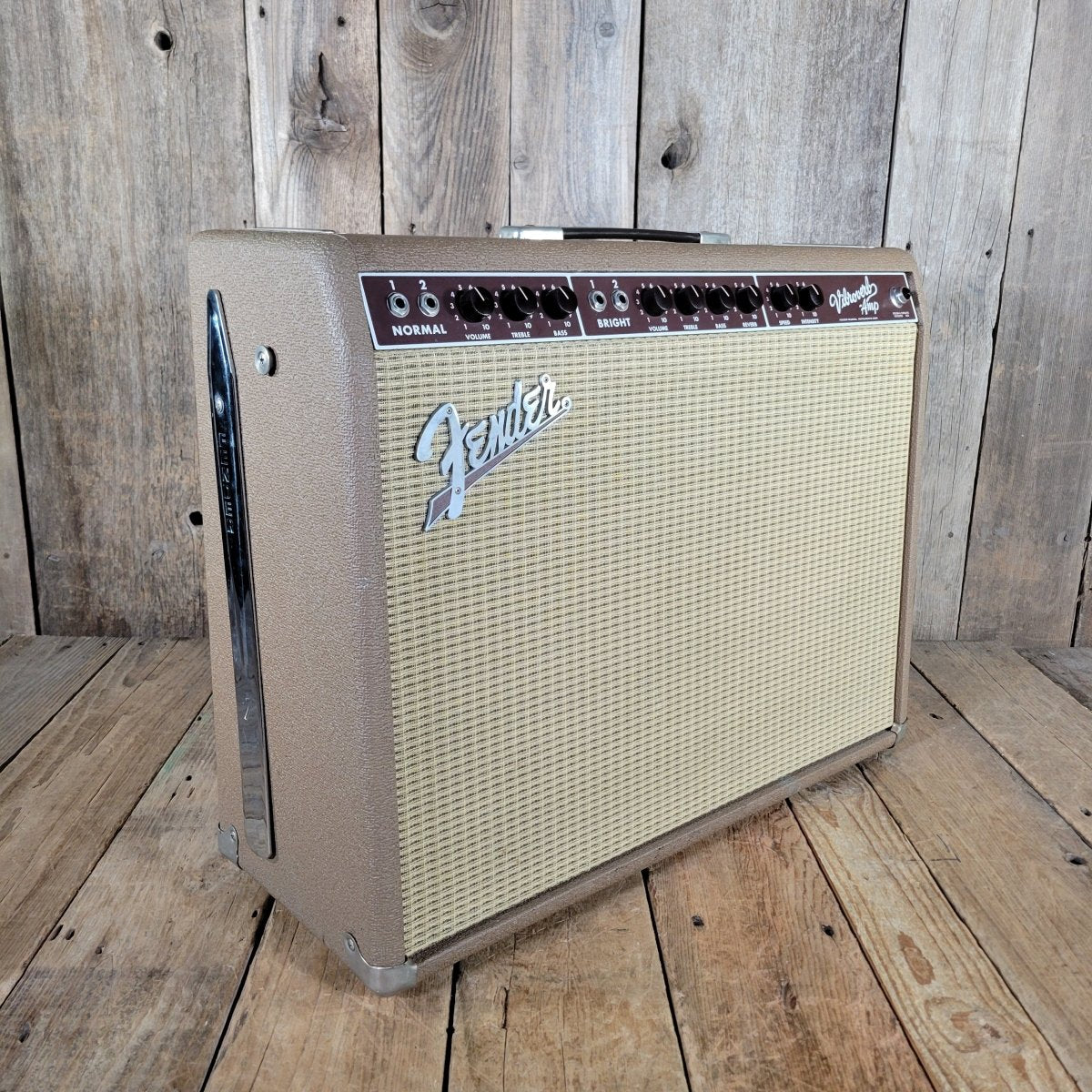 Fender Vibroverb Reissue 2x10 Combo Amp 1990 – Brown Tolex, Vintage - Style Tube Tone - Mahar's Vintage Guitars