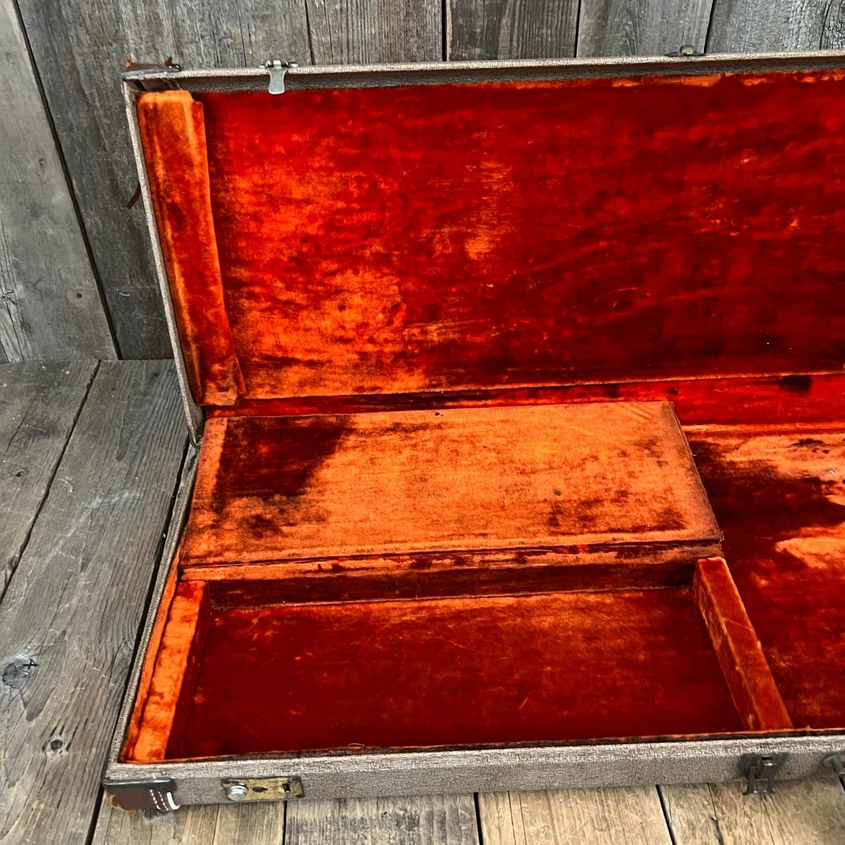 Fender Vintage Jazzmaster Jaguar Case Brown Tolex 1963 1964 - Mahar's Vintage Guitars