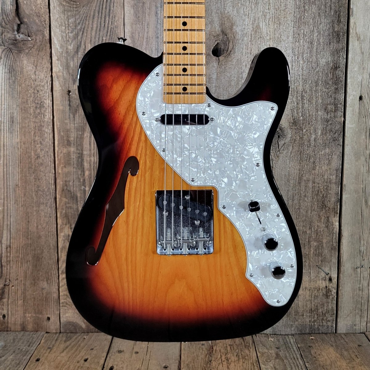 Fender Vintera II '60s Telecaster Thinline MIM 2023–24 – Semi - Hollow, Sunburst, Original Gig Bag - Mahar's Vintage Guitars