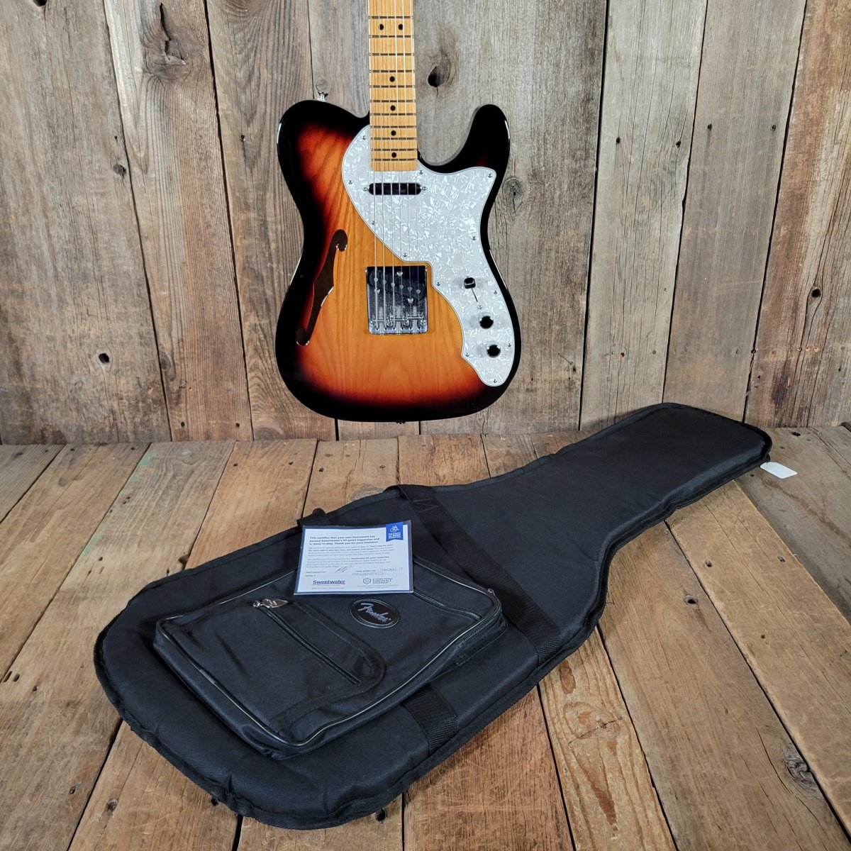 Fender Vintera II '60s Telecaster Thinline MIM 2023–24 – Semi - Hollow, Sunburst, Original Gig Bag - Mahar's Vintage Guitars