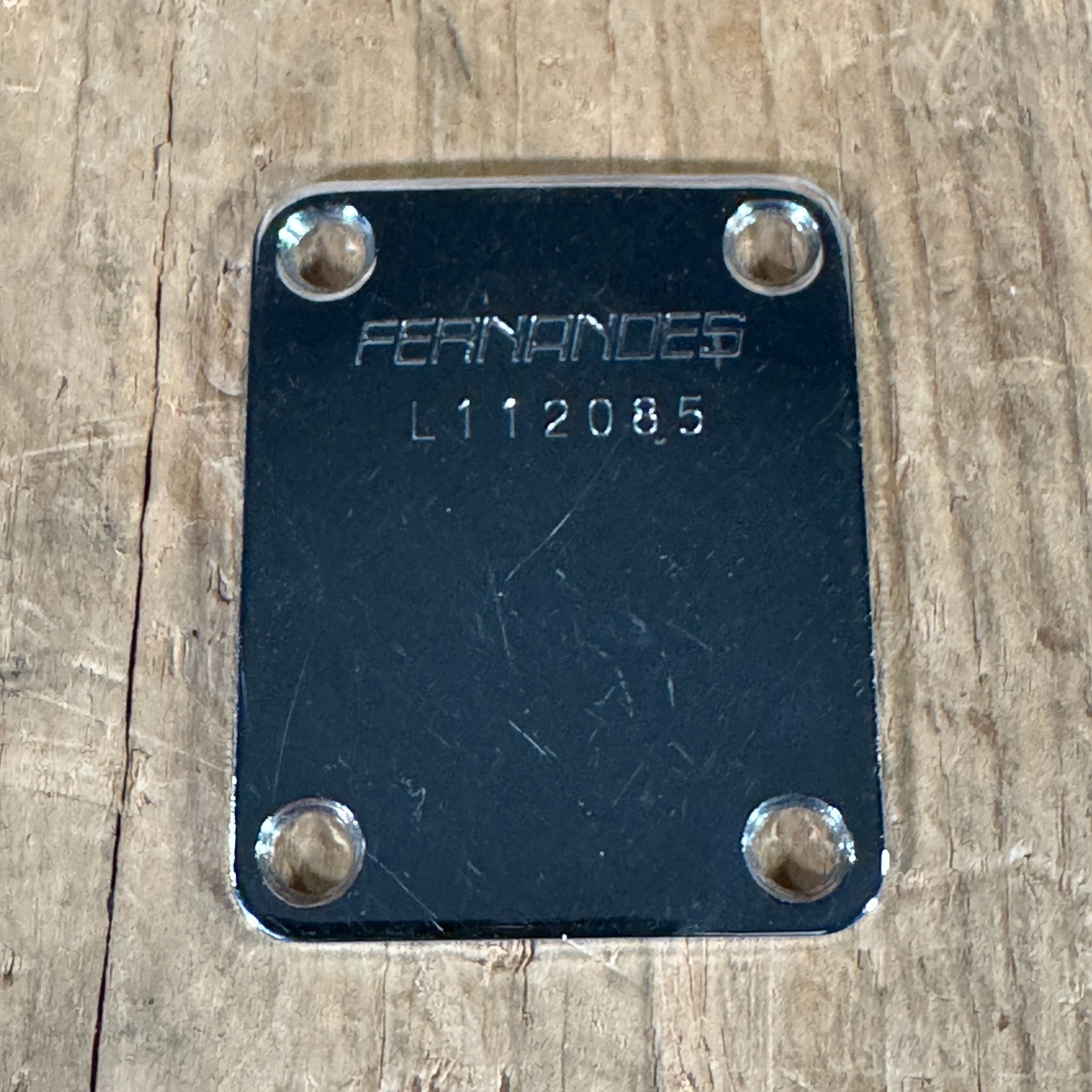 Fernandes Revival Telecaster Stratocaster L series neck plate 1980s - Mahar's Vintage Guitars