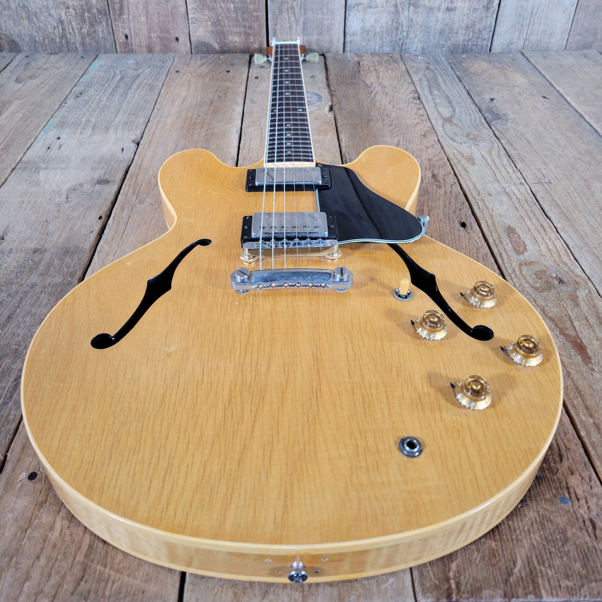 Gibson 1991 ES - 335 Dot Reissue Blonde – Figured Maple Top, Vintage USA Semi - Hollow Tone - Mahar's Vintage Guitars