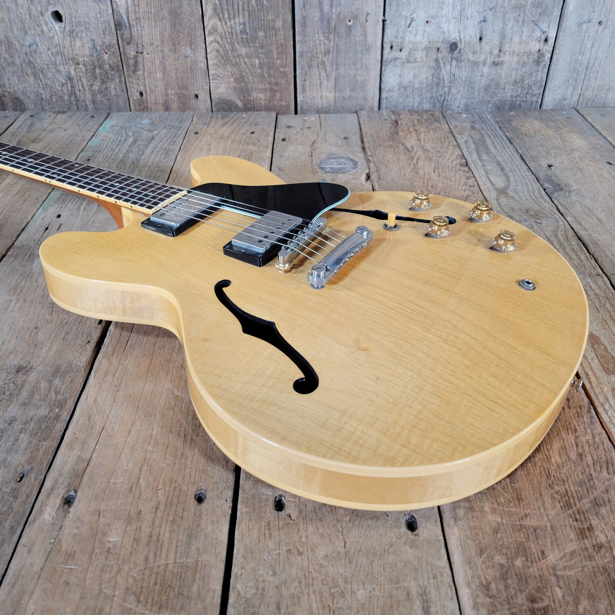 Gibson 1991 ES - 335 Dot Reissue Blonde – Figured Maple Top, Vintage USA Semi - Hollow Tone - Mahar's Vintage Guitars
