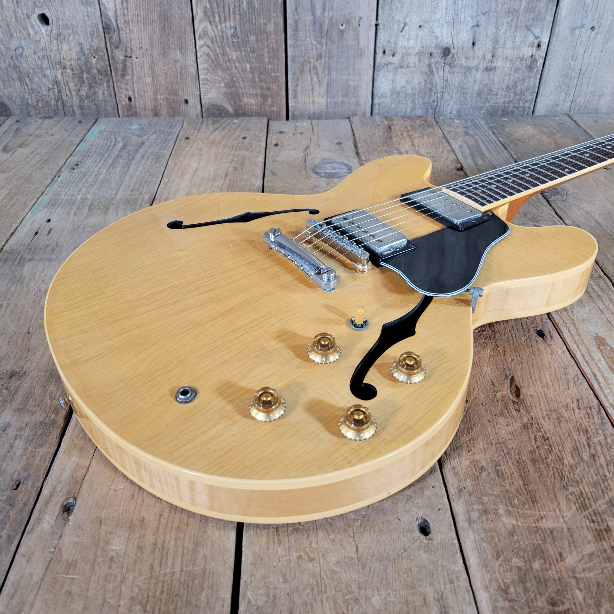 Gibson 1991 ES - 335 Dot Reissue Blonde – Figured Maple Top, Vintage USA Semi - Hollow Tone - Mahar's Vintage Guitars