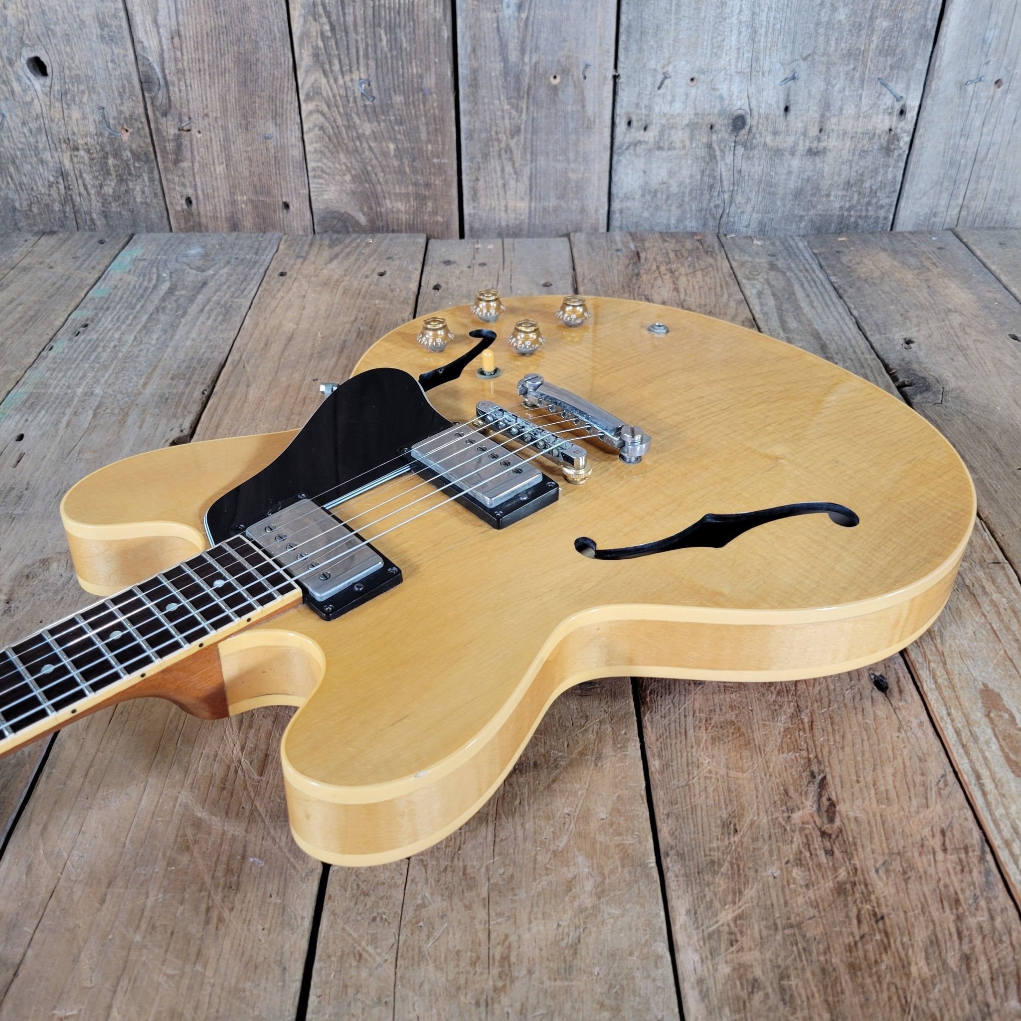 Gibson 1991 ES - 335 Dot Reissue Blonde – Figured Maple Top, Vintage USA Semi - Hollow Tone - Mahar's Vintage Guitars