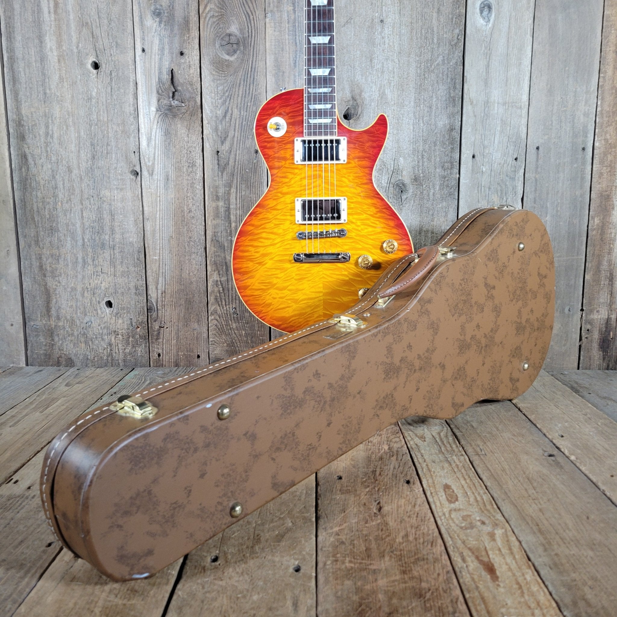 Gibson 2003 Les Paul R9 ‘59 Reissue – Brazilian Rosewood, Custom Art & Historic, MINT Quilt Top - Mahar's Vintage Guitars