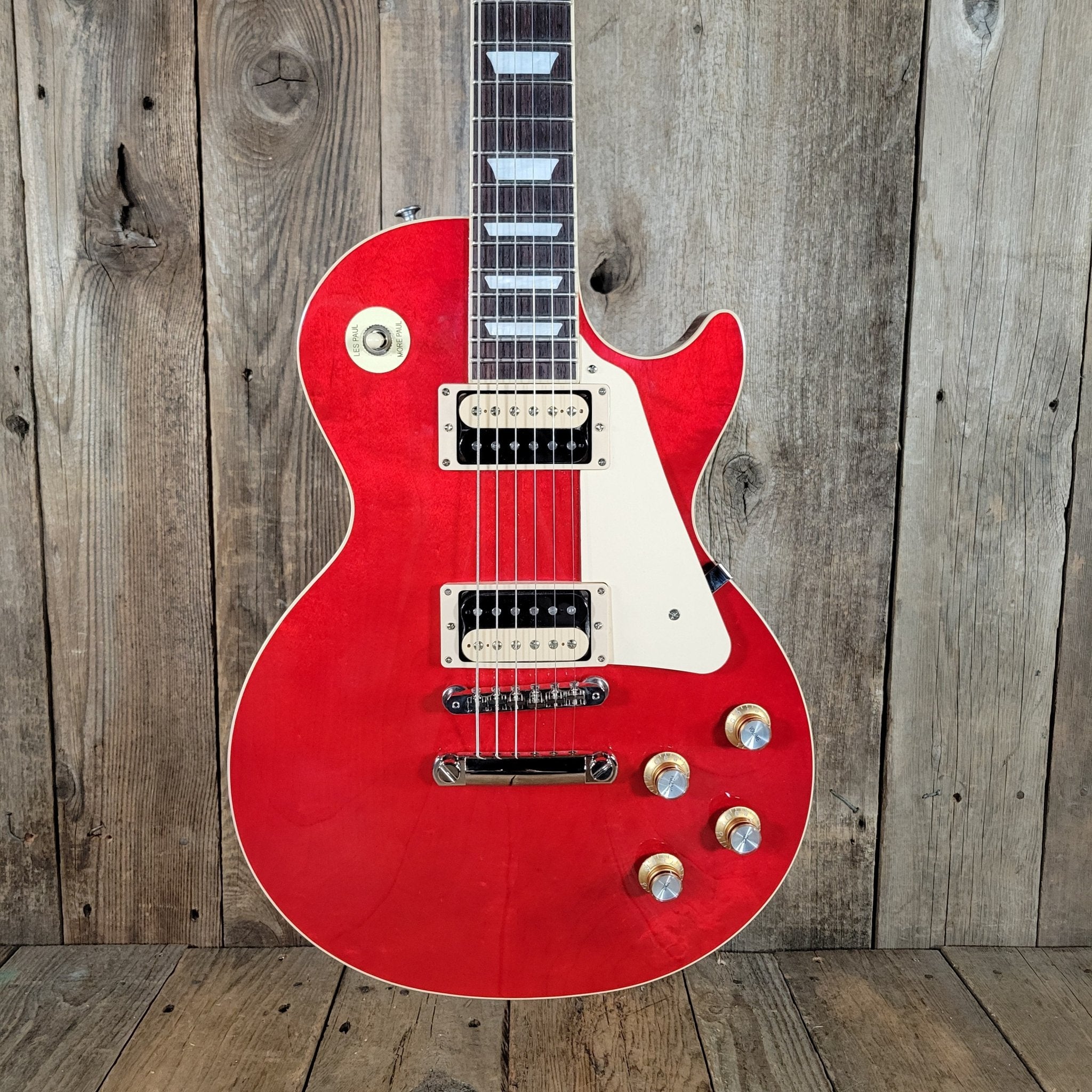 Gibson 2023 Les Paul Classic – Transparent Cherry, Modern Playability with Vintage Vibe - Mahar's Vintage Guitars