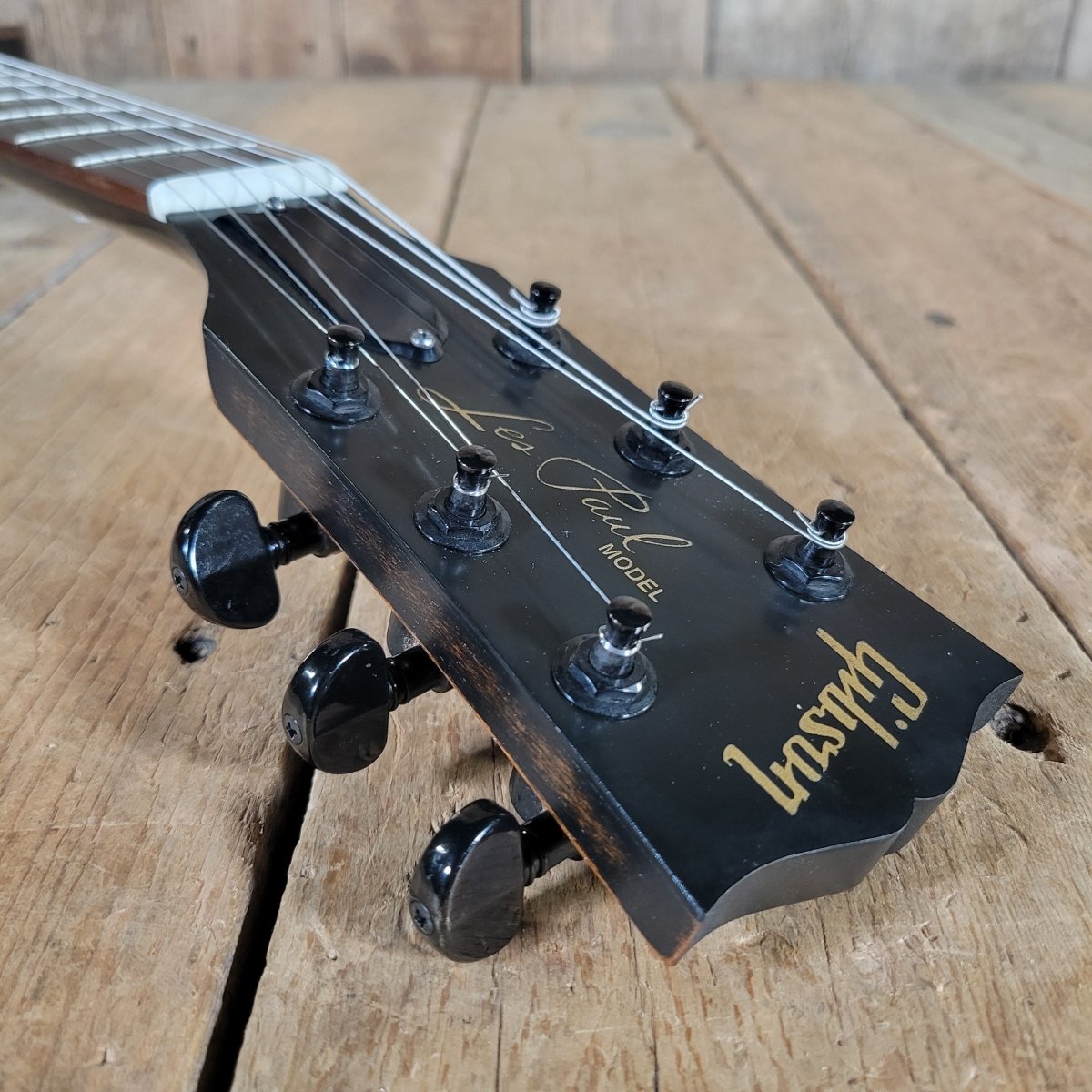 Gibson BFG "Gator" Les Paul Trans Black 2012 – Unique Raw - Finish USA Electric Guitar - Mahar's Vintage Guitars