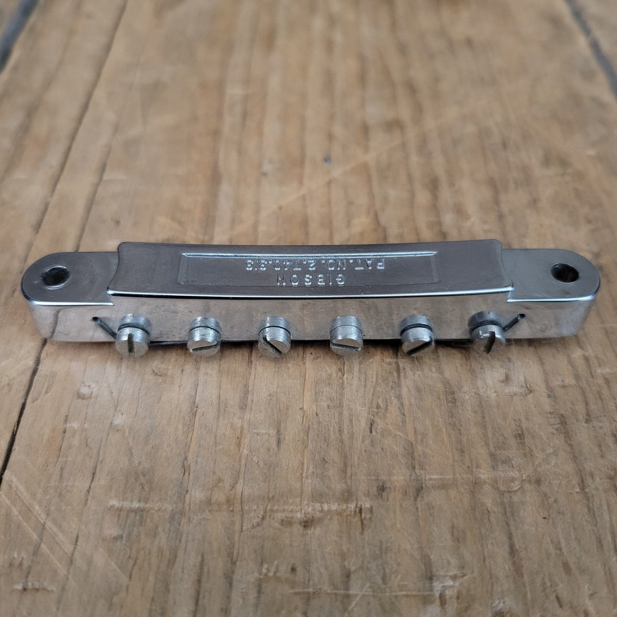 Gibson Bridge Saddles Screws Patent Number ABR - 1 Chrome 1966 through the 70s - Mahar's Vintage Guitars