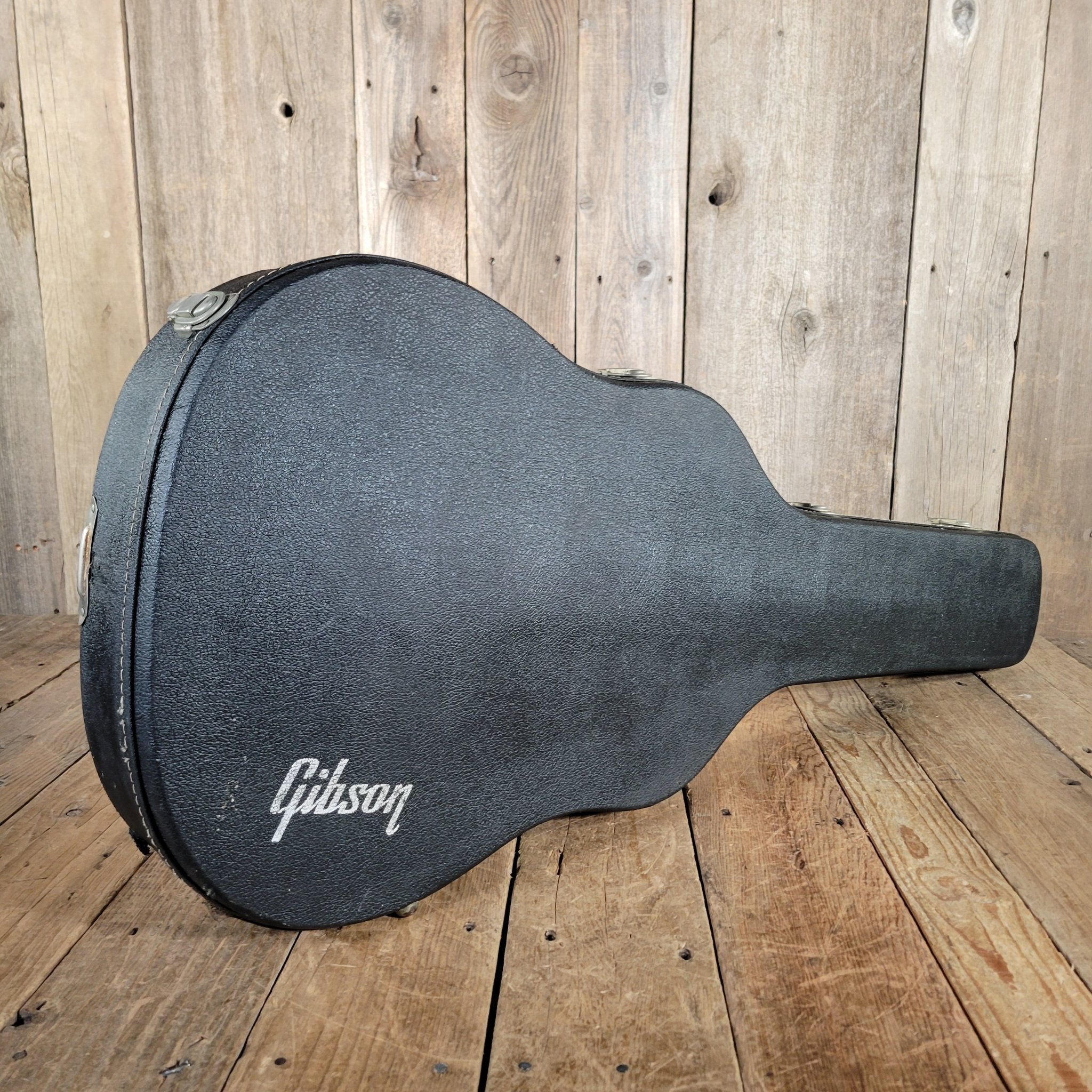 Gibson ES - 335 ES - 330 ES - 345 Hard Case 1960s Black with Purple Lining - Mahar's Vintage Guitars