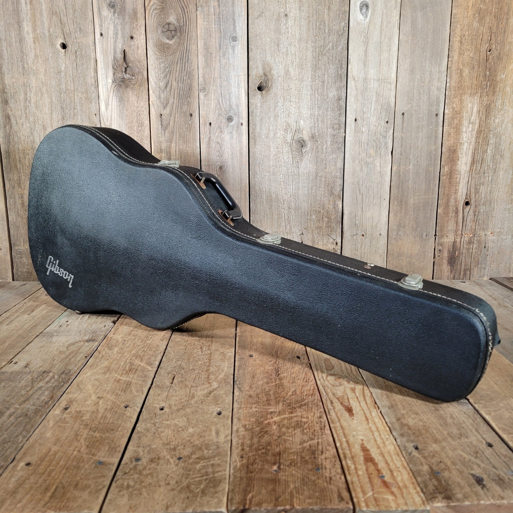 Gibson ES - 335 ES - 330 ES - 345 Hard Case 1960s Black with Purple Lining - Mahar's Vintage Guitars