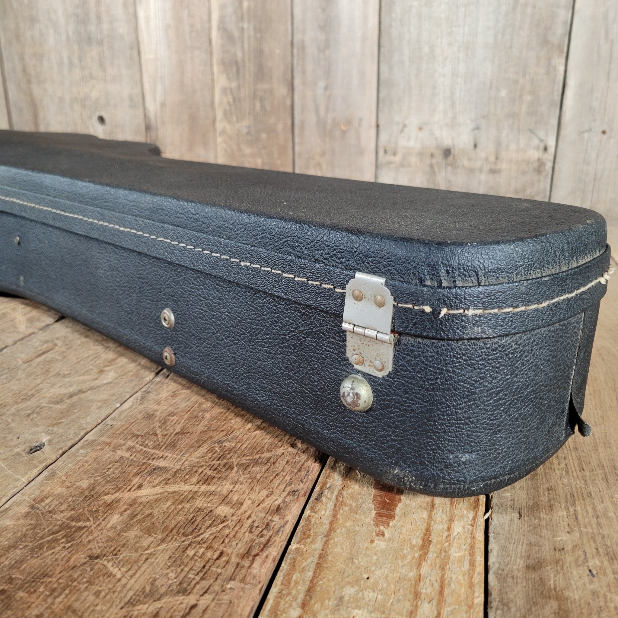 Gibson ES - 335 ES - 330 ES - 345 Hard Case 1960s Black with Purple Lining - Mahar's Vintage Guitars