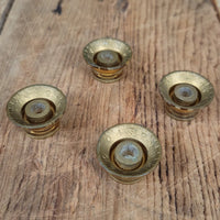 Gibson Gold Reflector Knobs 1962 1960s 1970s No Lettering - Mahar's Vintage Guitars