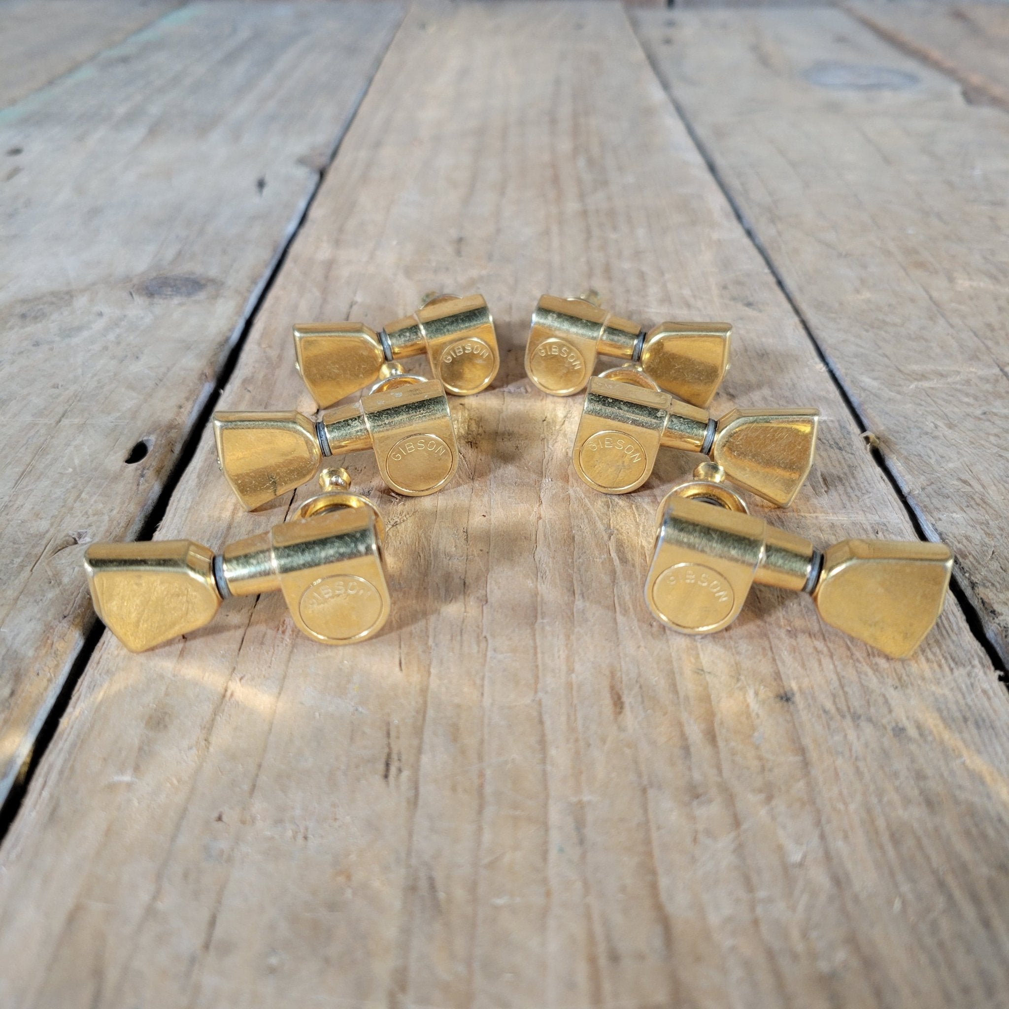 Gibson Schaller 3+3 tuning machines Tulip Gold 1980s Les Paul ES - 335 SG Acoustic - Mahar's Vintage Guitars