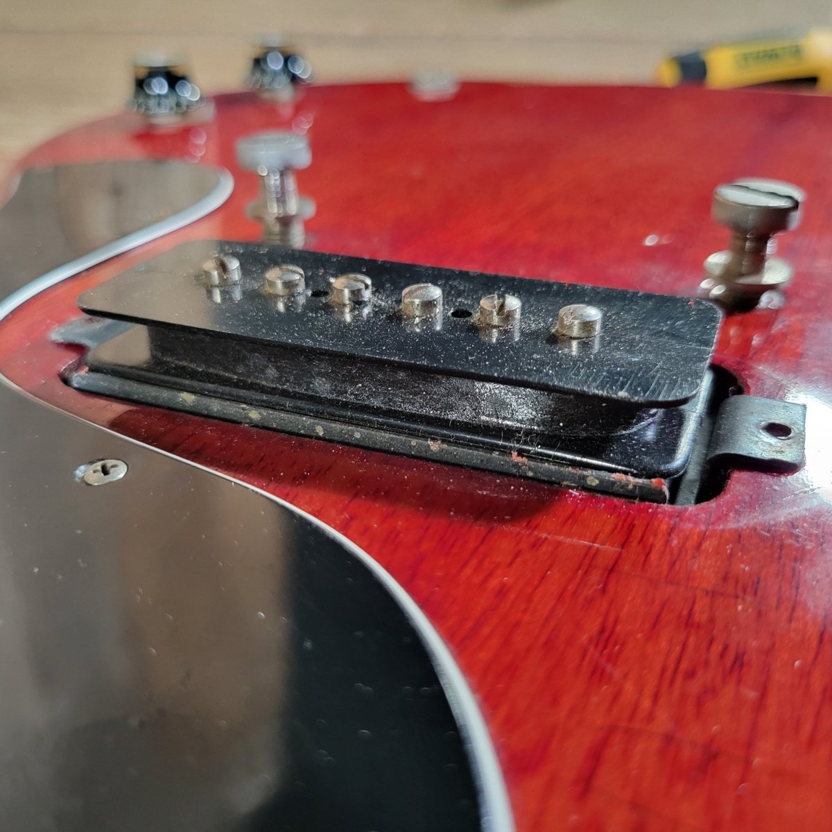 Gibson SG Junior 1965 – Wide 1 11/16" Nut, Vintage Rectangle Case, Late ’60s 5.5 Pounds! - Mahar's Vintage Guitars