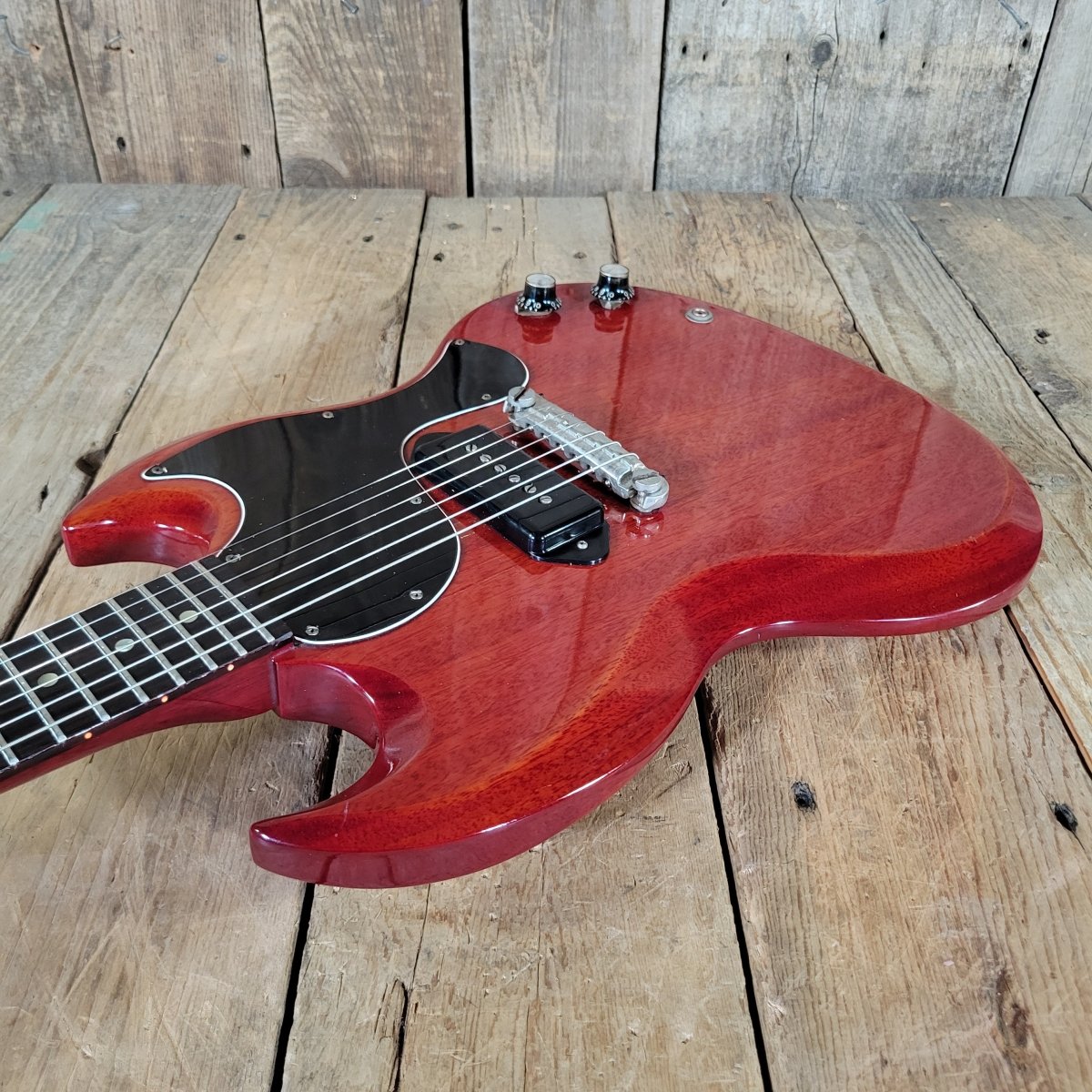 Gibson SG Junior 1965 – Wide 1 11/16" Nut, Vintage Rectangle Case, Late ’60s 5.5 Pounds! - Mahar's Vintage Guitars