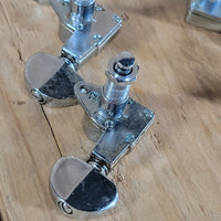 Grover Futura Patent Pending 3+3 Nickel w/ bushings and screws 1950s Flat Back - Mahar's Vintage Guitars