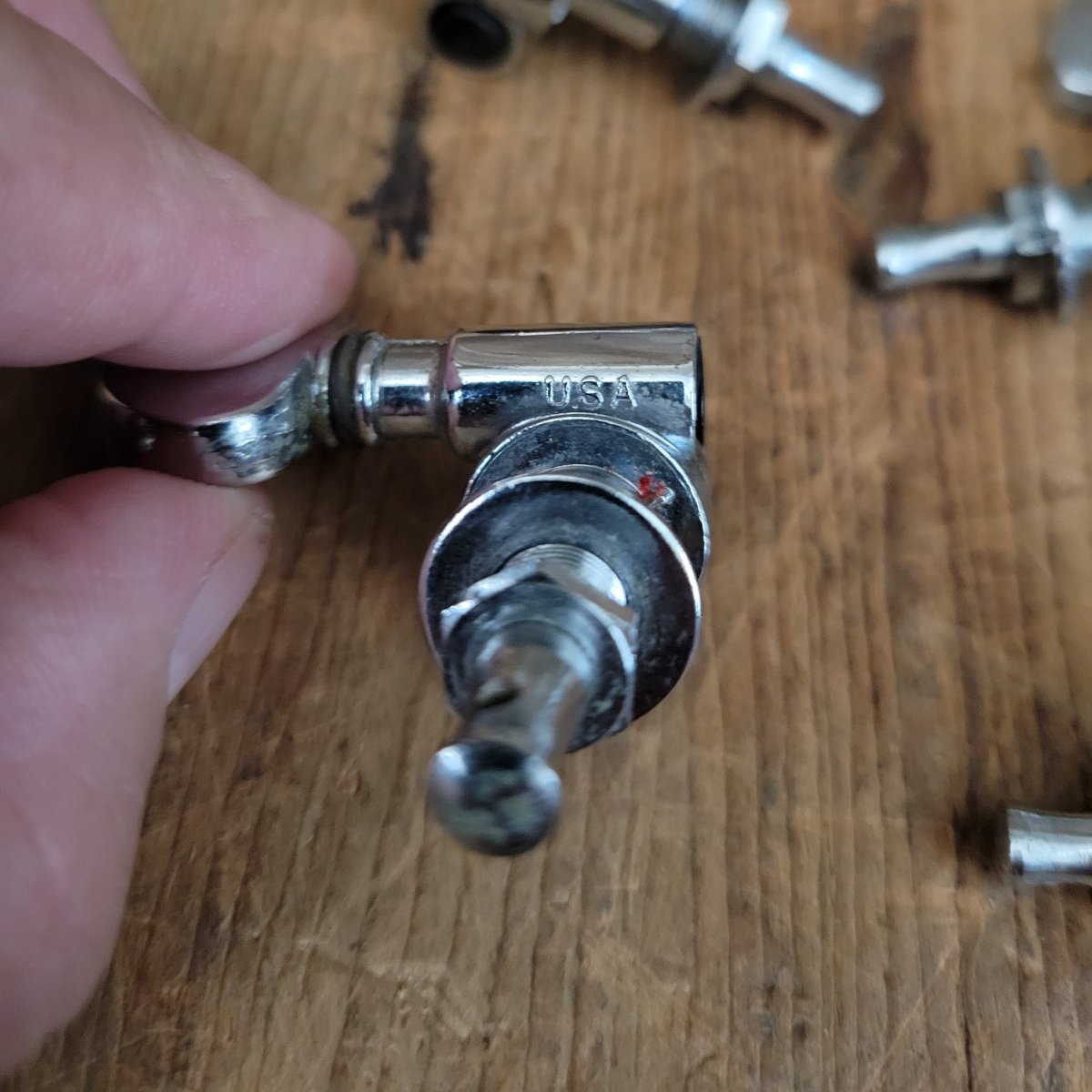 Grover Rotomatic "Milk Bottle" Chrome 3 per side tuners tuning machines 1968 1970s Martin - Mahar's Vintage Guitars