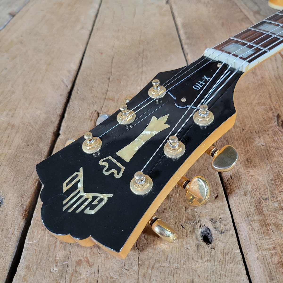 Guild X - 170 Archtop Hollowbody Guitar Blonde 1988 – Near Mint with Original Case - Mahar's Vintage Guitars