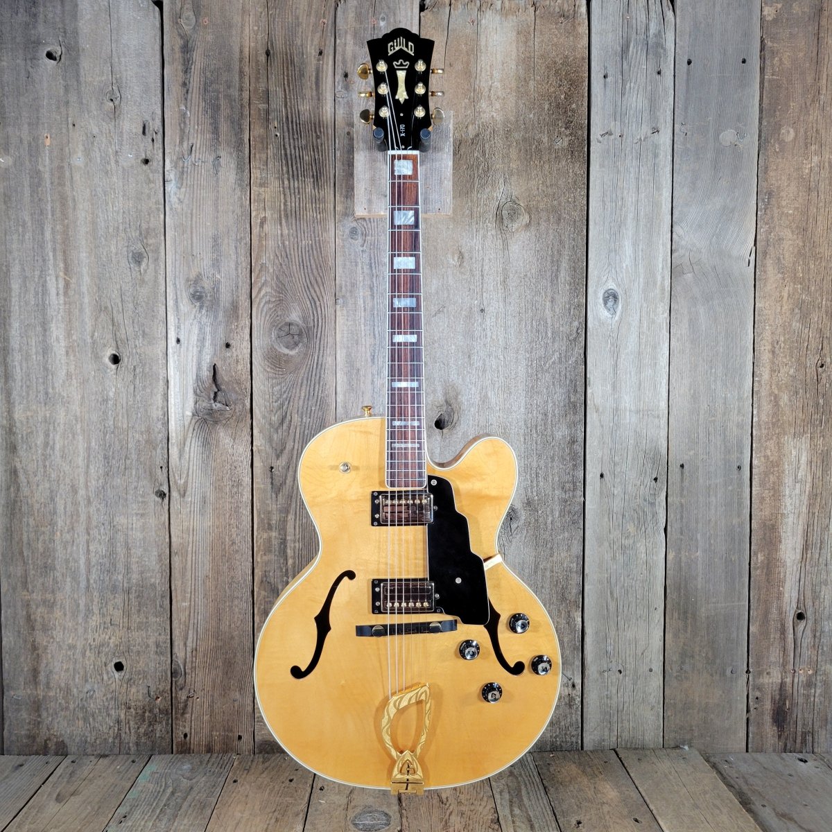Guild X - 170 Archtop Hollowbody Guitar Blonde 1988 – Near Mint with Original Case - Mahar's Vintage Guitars