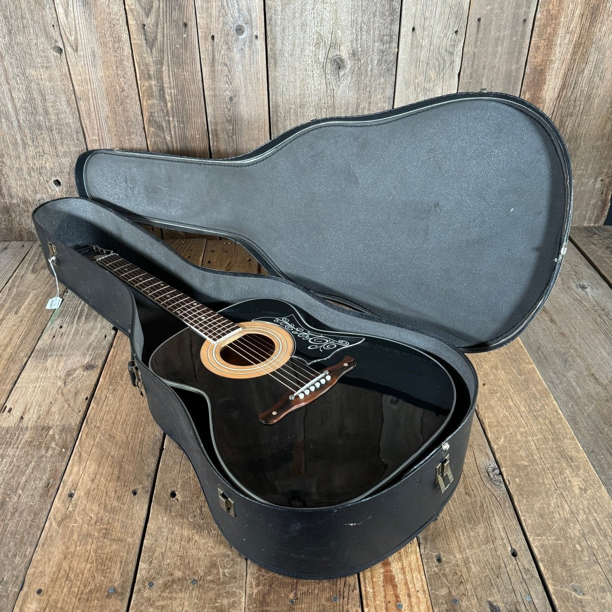 Harmony H1204 Sovereign Jet Set 1971 Black - Mahar's Vintage Guitars