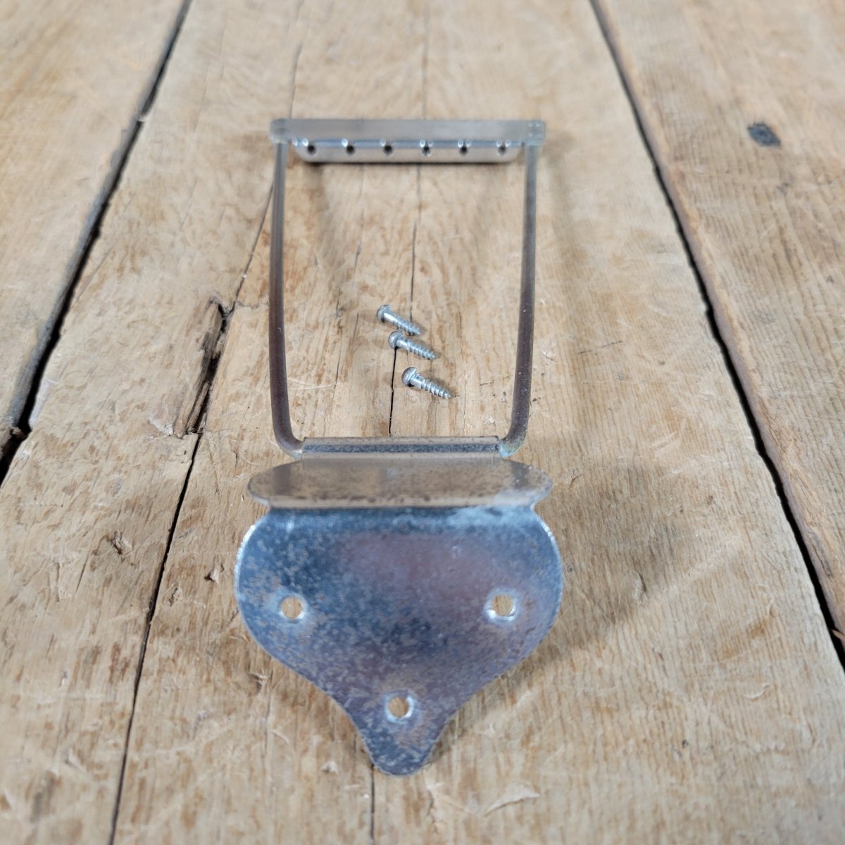 Kay K6836 Archtop Guitar Tailpiece With Screws Harmony 1950s 1960s - Mahar's Vintage Guitars