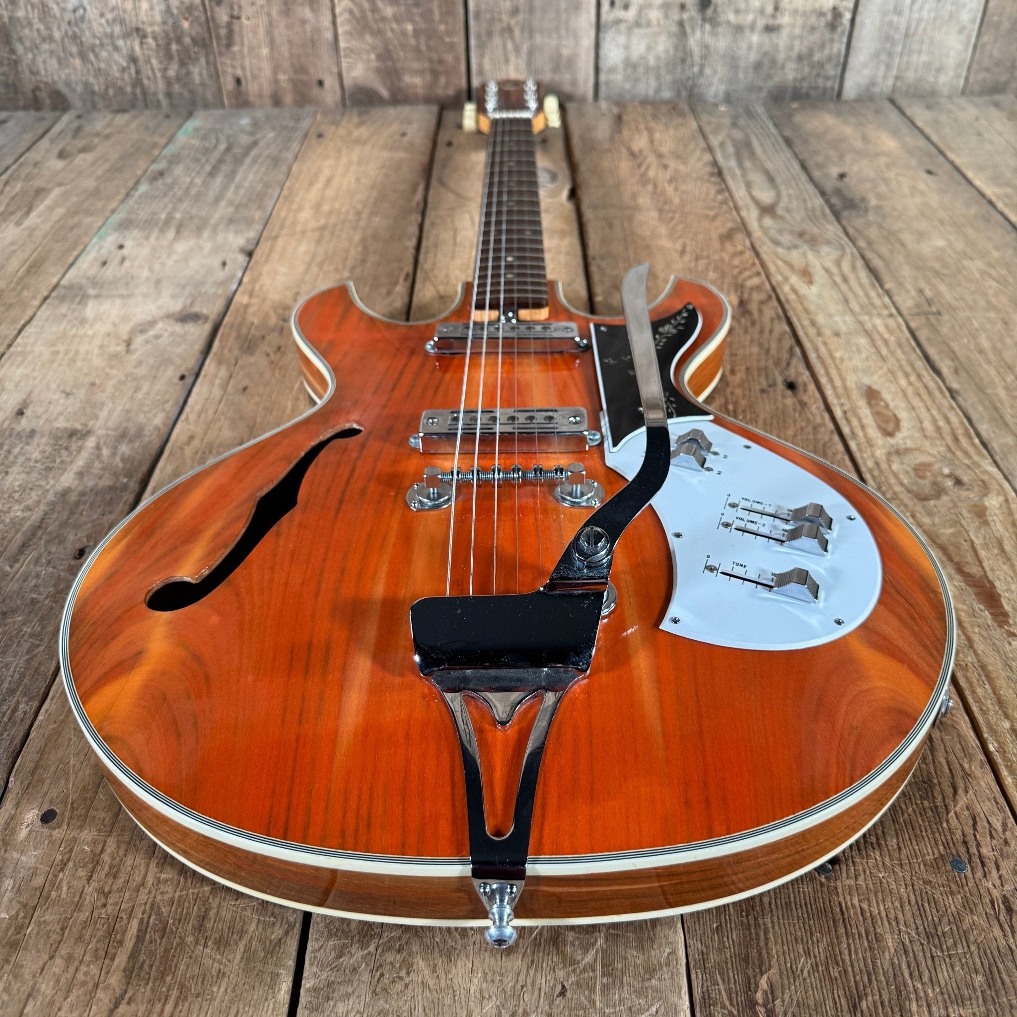 Kay KH - 90T "Wildwood" 1969? Orange - Mahar's Vintage Guitars