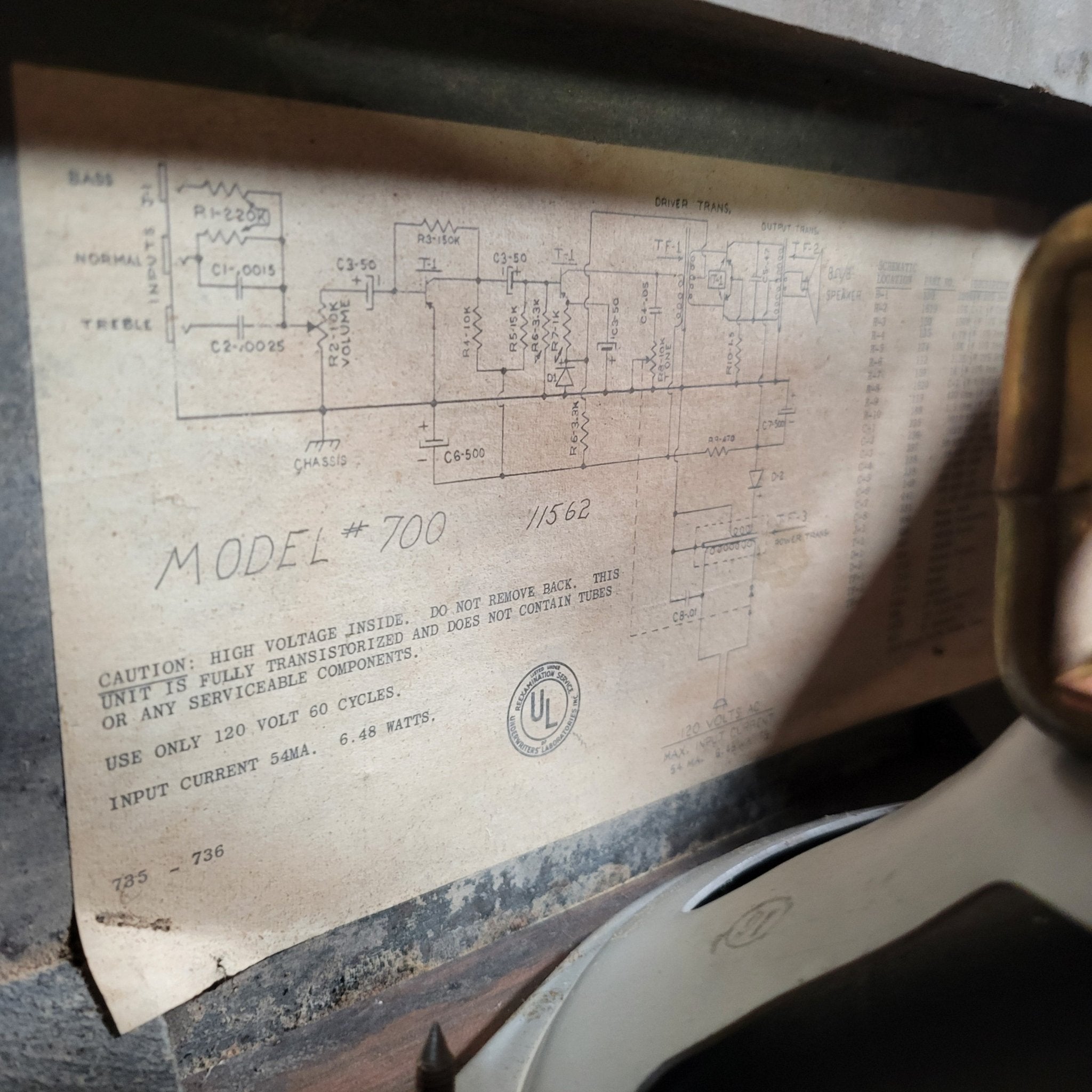 Kay Vanguard Model 700 Transistor Amp 1963 - Mahar's Vintage Guitars