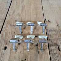 Kluson Deluxe 3+3 tuning machines National Batwing Single Line 1950s 1960s - Mahar's Vintage Guitars