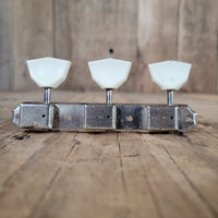 Kluson Deluxe 3+3 tuning machines National Batwing Single Line 1950s 1960s - Mahar's Vintage Guitars