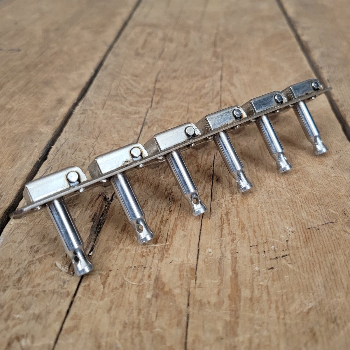 Kluson Deluxe 6 In Line Strip Tuners Tuning Machines Lefty or Treble Side of 12 String 1960s - Mahar's Vintage Guitars