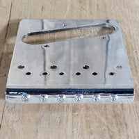 Kluson Telecaster Bridge KCTBS - C – 6 Saddle Chrome Bridge for Fender Telecaster Guitars - Mahar's Vintage Guitars