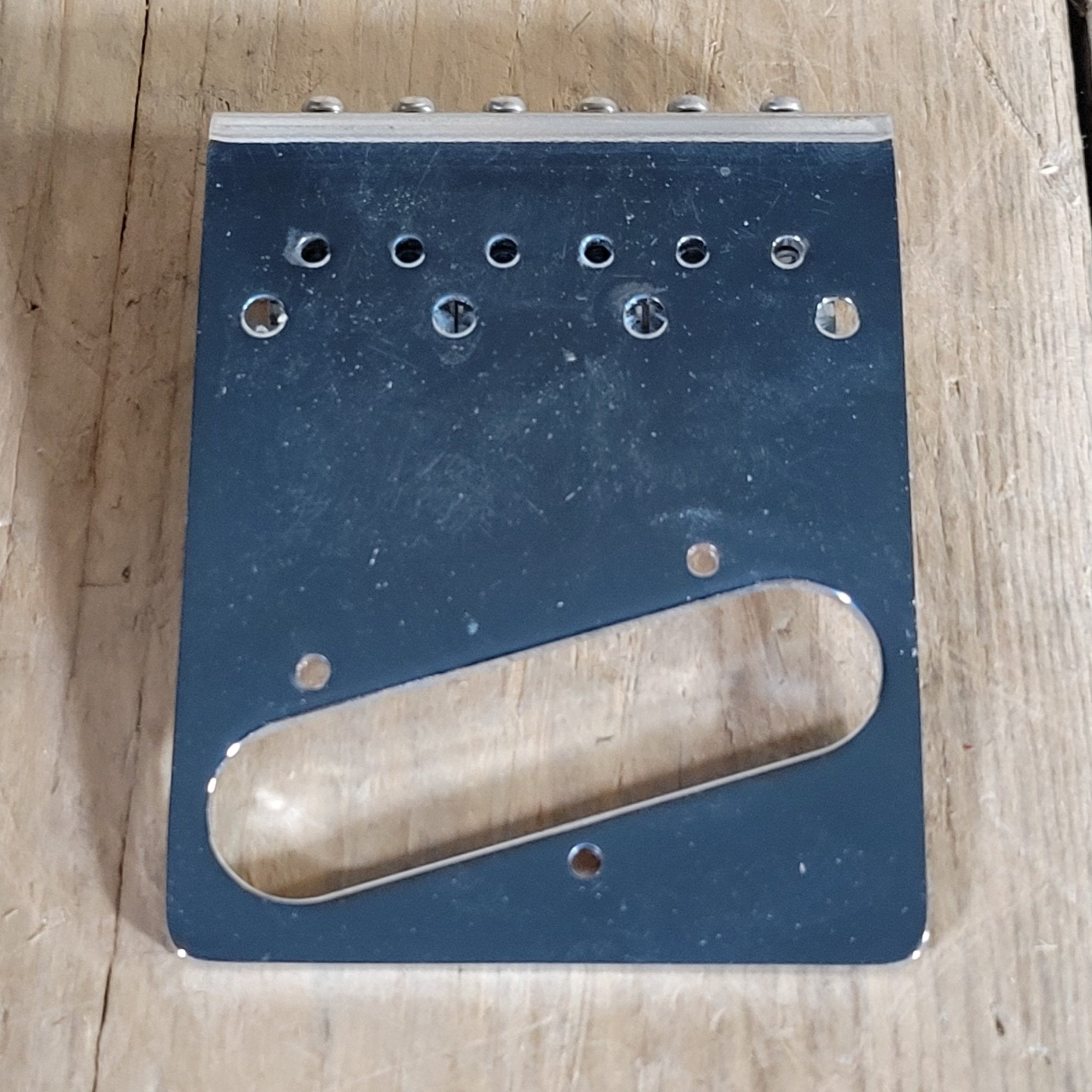 Kluson Telecaster Bridge KCTBS - C – 6 Saddle Chrome Bridge for Fender Telecaster Guitars - Mahar's Vintage Guitars