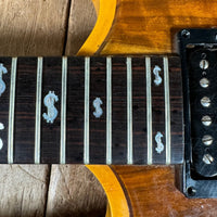 Lane Moller Custom Double Neck 6 and 12 string Felony provenance 1980 Natural - Mahar's Vintage Guitars