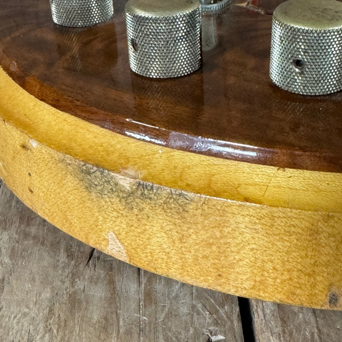 Lane Moller Custom Double Neck 6 and 12 string Felony provenance 1980 Natural - Mahar's Vintage Guitars