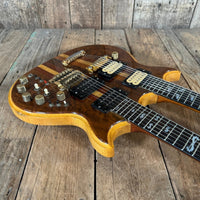 Lane Moller Custom Double Neck 6 and 12 string Felony provenance 1980 Natural - Mahar's Vintage Guitars