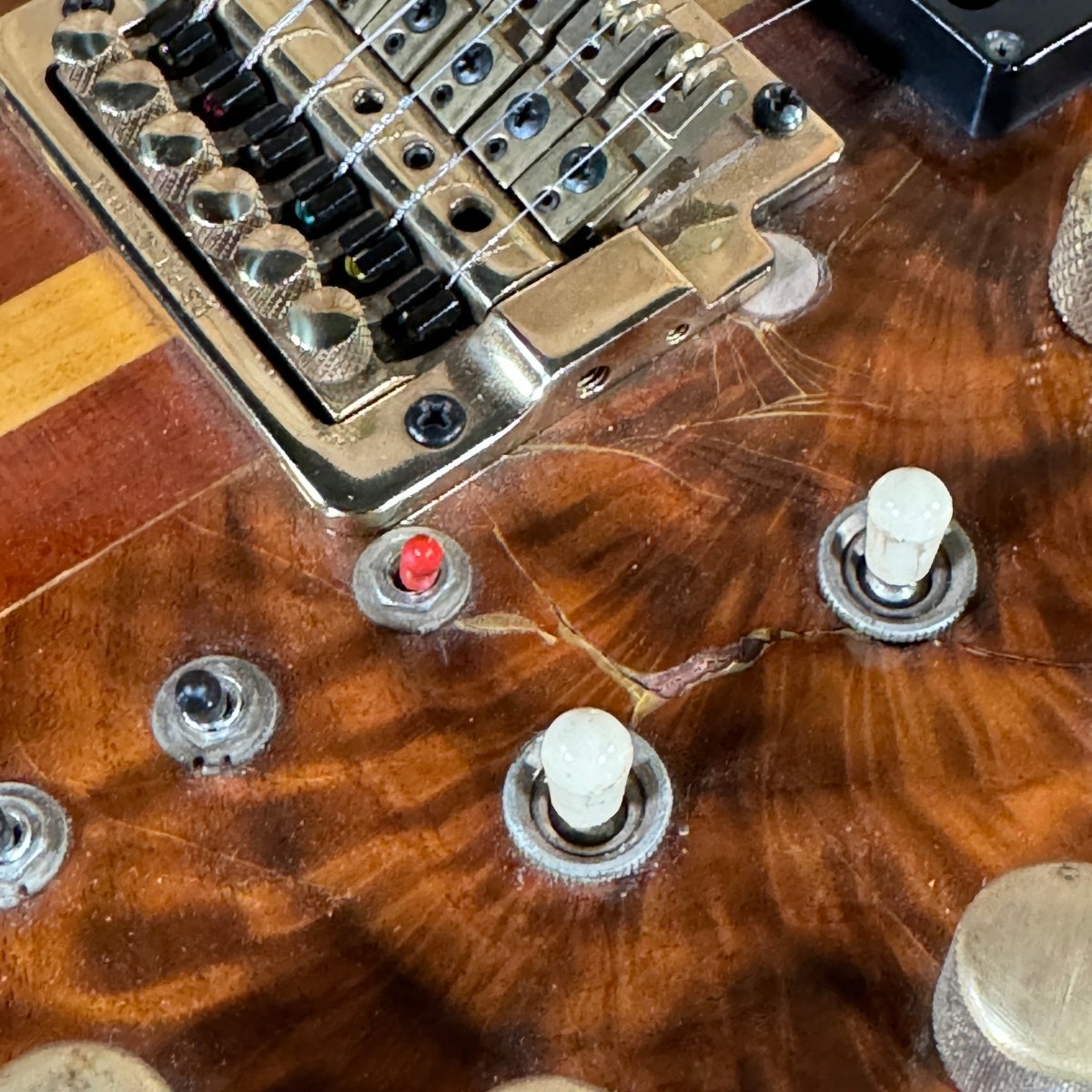 Lane Moller Custom Double Neck 6 and 12 string Felony provenance 1980 Natural - Mahar's Vintage Guitars