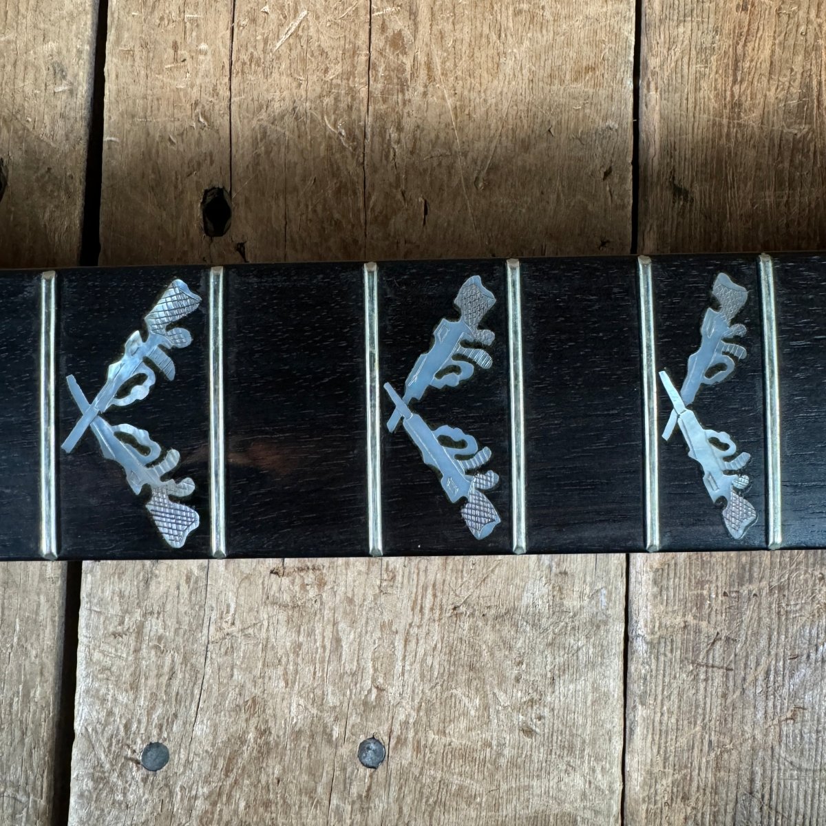 Lane Moller Custom Double Neck 6 and 12 string Felony provenance 1980 Natural - Mahar's Vintage Guitars