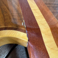 Lane Moller Custom Double Neck 6 and 12 string Felony provenance 1980 Natural - Mahar's Vintage Guitars